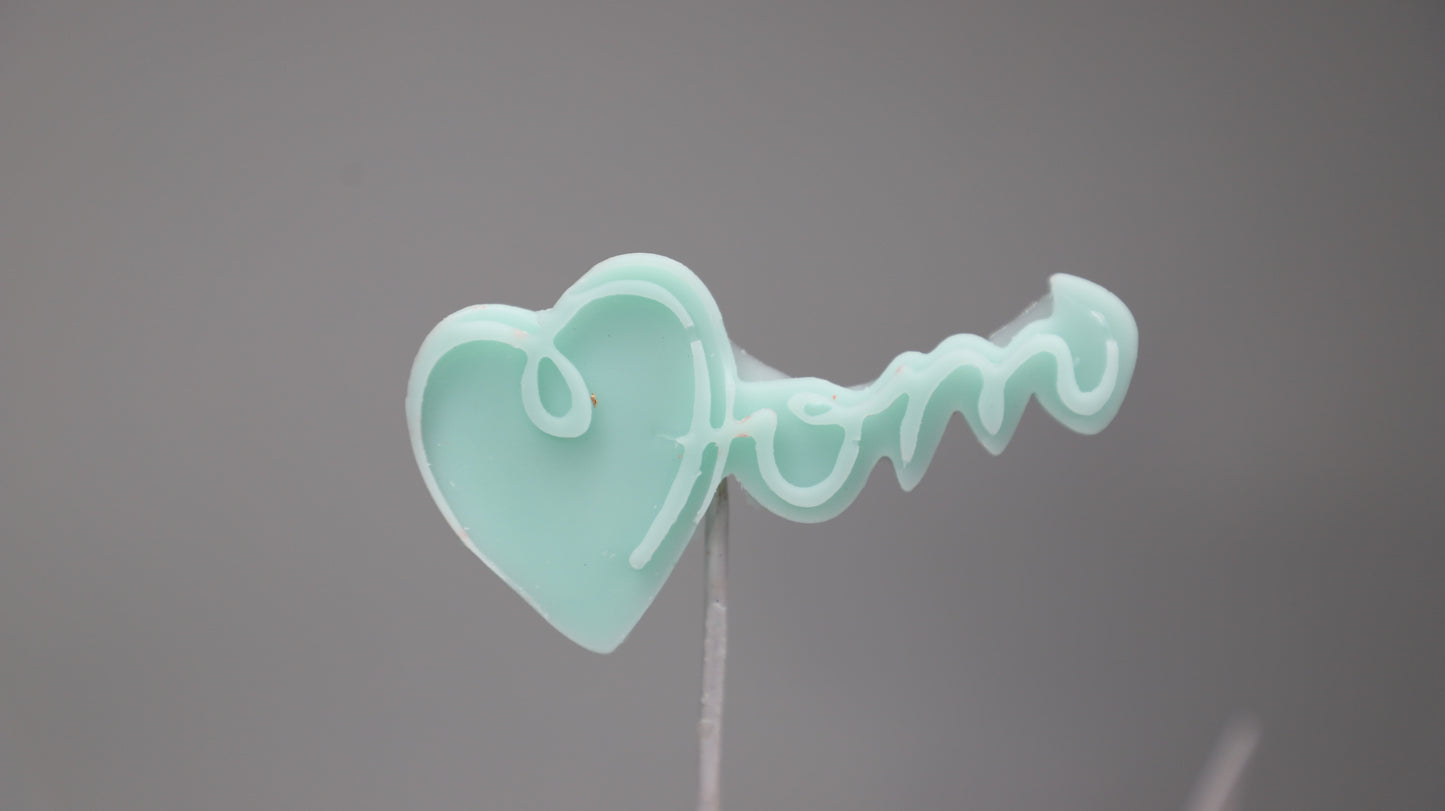 Heart Mom Candle Banner